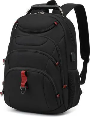 Boniyee Travel Backpack 17.3 Inch, Business Anti-Theft Laptop Bag with USB Charging Port, Waterproof