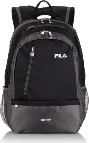 FILA Duel Tablet and Laptop Backpack, Black