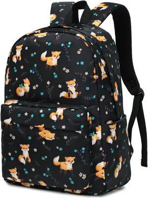 Kouxunt Fox School Backpack for Girls Womens, School Bags Collge Bookbags Laptop Backpacks for Kids Teens Adults