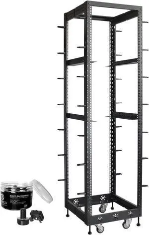 RIVECO 42U 19 Adjustable Depth Server Rack & M6 Rack Mount Screws Cage Nuts 50 Sets