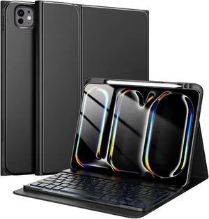 TiMOVO Keyboard Case for iPad Pro 11 Inch M4 (2024), Magnetic Detachable Keyboard with Pencil Holder, 7-Color Backlit for iPad Pro 11 Inch 2024 (A2836/A2837/A3006), Black TiMOVO Keyboard Case for iPad Pro 11 Inch M4 (2024), Magnetic Detachable Keyboard with Pencil Holder, 7-Color Backlit for iPad Pro 11 Inch 2024 (A2836/A2837/A3006), Black