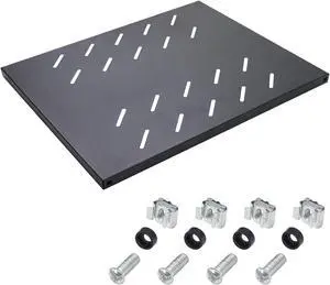 WikrOck 19-Inch Cold-Rolled Steel Shelf Vented Mounting Tray for WikrOck SC01 Series AV Gear Stereo Equipment & IT Network Server Racks Cabinets