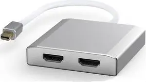 WJESOG 1x2 Mini Displayport to Dual HDMI Splitter Adapter,MDP to 2 HDMI Hub Multi Stream Transport Support 4K Resolution Support MSTPS!SST