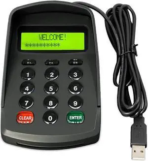 USB 15 Keys Keypad Numeric Keyboard Numpad/Digital Keyboard/Pin Pad with LCD Plug and Play Support Bank POS Terminal Input Password Numpad Keypad (YD541-Ciphertext)