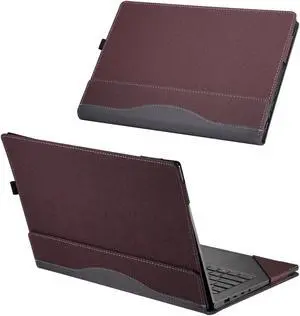 XJchen Laptop Case Compatible with Dell Inspiron 15 3511 3515 3520 3525 Vostro 15 3515 Cover Protective Notebook Skin Sleeve Detachable Pouch with Pen Holder (Wine red)