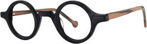 Zeelool Vintage Small Round Blue Light Blocking Eyeglasses Arale FA0176-01 Black