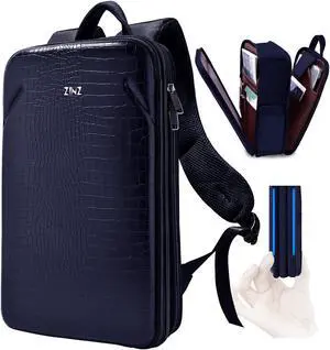 ZINZ Slim Laptop Backpack 15 15.6 16 Inch with Variable Capacity and USB Port, Anti-Theft Business Backpack Water-Resistant Travel Backpack Daypack, One-pices Shell Never Deformation,B01L01