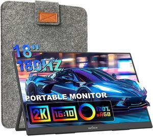 InnoView 18'' 2K Travel Monitor with Protective Bag, 100% DCI-P3 Travel Monitor 2560x1600 IPS Eye Care HDR FreeSync Frameless Portable Screen for Mac Switch Xbox PS4/5