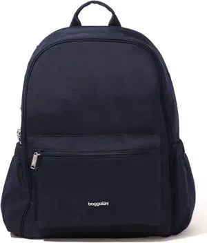 Baggallini Securtex Anti-Theft Laptop Backpack, French Navy
