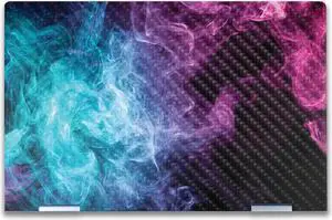 Carbon Fiber Laptop Skin Compatible with HP Envy x360 14 (2023) - Mystic Smoke - Premium 3M Vinyl Protective Wrap Decal Cover - Easy to Apply | Crafted in The USA by MightySkins