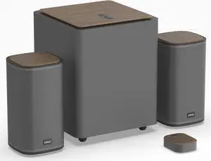 KEiiD 2.1 Bluetooth Computer Speakers with Wireless Subwoofer and Wireless Touchpad for Desktop Laptop Pc Stereo Gaming Speakers, 4 EQ Modes, Aesthetic Style with Great Sound Quality