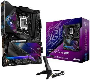 ASRock Intel Core Ultra Phantom Gaming Z890 Riptide WiFi 7 ATX Motherboard DDR5 9066 MHz 256 GB LGA1851 RL-ILM M.2 PCIe 5.0