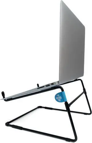 R-Go Ergonomic Laptop Stand - Steel Office Laptop Riser, Compatible for Laptops 10-22 Inches, 5kg Load Capacity - Black