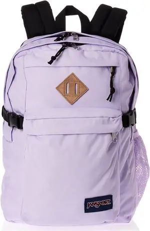 JanSport Main Campus Backpack - Travel or Work backpack w 15-Inch Laptop Sleeve and Dual Water Bottle Pockets, Pastel Lilac