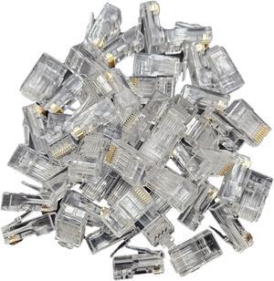 Micro Connectors CAT6A Pass Through RJ45 Modular Connectors (100-Pack) (C20-088L6AP-100)