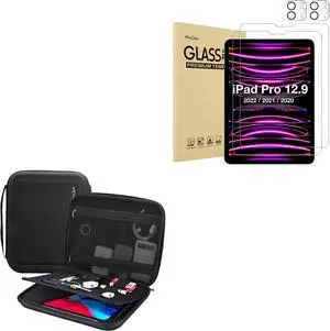 ProCase 2+2 Pack Screen Protector with Camera Lens Protector Bundle with Portfolio Sleeve Case Organizer Carry Bag for iPad Pro 12.9 ProCase 2+2 Pack Screen Protector with Camera Lens Protector Bundle with Portfolio Sleeve Case Organizer Carry Bag for iPad Pro 12.9