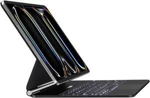 A2C for iPad Pro 13-inch (2024 M4) Magnetic Keyboard Case - Ultra Slim Bluetooth iPad Keyboard with Backlit Keys, Multi-Touch Trackpad, Floating Cantilever Stand, Magic Style Design, Black