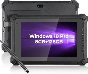MUNBYN Rugged Windows Tablet IRT06, 8 inch Windows 10 Pro Rugged Tablet, 8GB+128GB Industrial Tablets, Intel N5100 5000mAh Tablet PC, 700nit Work Tablet, 4G LTE Tablet, Construction 2024,2Y Protection