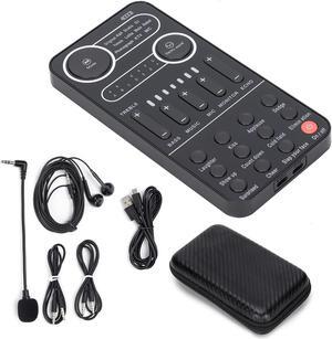 Portable Voice Changer for Gaming and Livestreaming, Handheld Mini Live Sound Card Multifunctional Effects for Mobile Phone, PC Laptops, Tablets(K9)