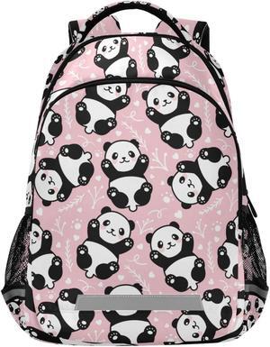 Pink Panda Backpacks Travel Laptop Daypack School Book Bag for Men Women Teens Kids