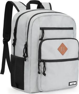 BICPSRO Grey Backpack for Men Women,School Backpack for Girls Boy Teens,15.6 Inch Laptop Bookbag with USB Charger for College High School Work Business Computer Back Pack,mochilas para hombres