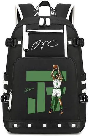 buluuoor Basketball Player Tatu-m 0 Student Backpack Men's and Women's Laptop Backpack Ultralight Travel Backpack Schoolbag (Black1)