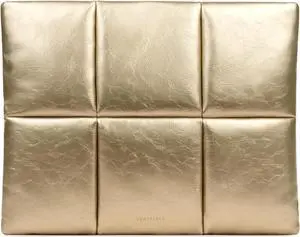 Comfyable Puffy Laptop Sleeve 13 Inch 14 Inch, Puffer Laptop Carrying Case, Pillow Case Compatible with MacBook Air M4 2025 M3 M2 M1, MacBook Pro M4 Pro/Max, Gold