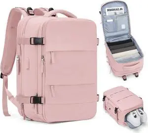 Casual Backpack Traveling Backpack, A-pink, Expandable, Travel Backpacks