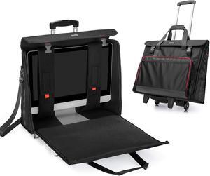 CURMIO Rolling Carrying Bag Compatible for Apple iMac 21.5 inch Desktop Computer, Detachable Trolley Storage Case Compatible with iMac 21.5-inch Monitors and Accessories, Black (Patent Pending)