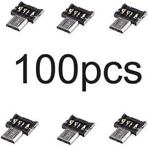 chenyang 100 Pack Micro USB OTG Adapter Micro USB Male to USB 2.0 Female Ultra Mini Size Connector Adapter