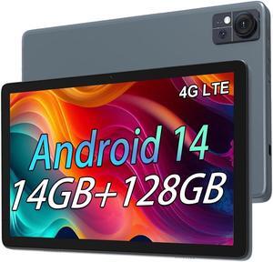 Tablet 2025,10.1" Android Tablet with 2 SIM 1 Card Slot, Octa-core Processor 14GB RAM 128GB ROM 1280*800 Incell Screen, 7000mAh Battery, 5G/2.4G Wi-Fi, BT 5.0, Dual Camera,GPS, Face Unlock Tablets