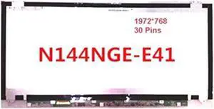 FULLCOM New 14.4" Compatible with N144NGE-E41 Laptop LED LCD Replacement Screen 1792X768