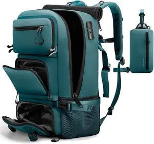 FUTURE AESTHEICS Travel backpack Carry-on Travel Backpack For Women Men Flight Approved Business Weekender Overnight Waterproof Daypack (Blue)