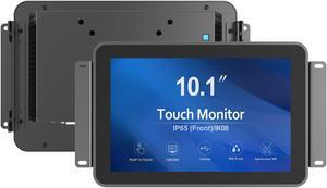 10.1 Inch 1000 Nits Sunlight Readable Multi Touch PCAP Open Frame Touch Screen Monitor, Industrial LCD Display with 1280x800 Black