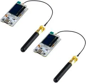DIYmall 915MHz ESP32 LoRa V3 Development Board SX1262 0.96 Inch OLED Display WiFi+BLE Lora Kit with LoRa Antenna for Arduino IOT Smart Home (2Sets)