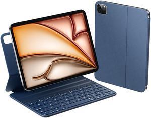 HOU Keyboard Case for iPad Air 11 inch 2024 M2 & iPad Air 5th/4th(2022/2020) & iPad pro 11 inch 4th/3rd/2nd/1st (2018-2026) - Smart Folio, Ultra Slim, Magnetic Charging, Adjustable Angle