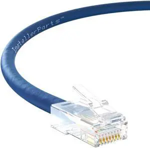 InstallerParts (10 Pack Ethernet Cable CAT5E Cable UTP Non-Booted 6 FT - Blue - Professional Series - 1Gigabit/Sec Network/Internet Cable, 350MHZ