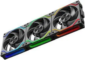 ICOLER JM-S30s Magnetic Type PC Fan,Infinity Mirror ARGB Case Fan,120 * 120 * 30mm PWM Triple Pack,Suitable for Computer Case & 360mm AIO Cooler
