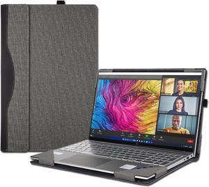 Laptop Case Cover for HP Envy x360 2-in-1 Laptop 16-ad 16z-ad 16-ac 16t-ac & for HP Zbook Firefly 16 Inch G11,Separable PU Leather Protective Bag Accessories with Thermal Vent (Light Grey)