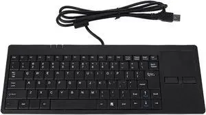 LOCADENCE K~818 Wired USB Touchpad Keyboard, 86 Key Mute Ultra Thin Keyboard with 1.4M Cable, HUB Port Keyboard Built in Touchpad for Desktop Laptop Computers