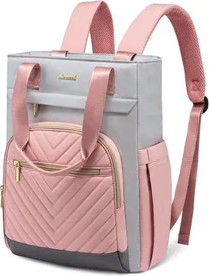 LOVEVOOK Laptop Backpack for Women, 15.6 Inch Work Laptop Bag Teacher Nurse Backpack, Wide Open Travel Backpack Purse Convertible Business Computer Tote Daypack