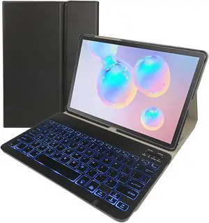Backlight Keyboard Case for Samsung Galaxy Tab S6 10.5 inch 2019,Slim Stand Cover Lightweight Case with Magnetically Detachable Wireless Keyboard for Galaxy Tab S6 10.5 inch 2019 SM-T860/T865 (Black)