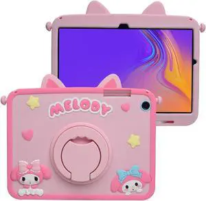 Cartoon Case for iPad Air 6th 11" M2 Case 2024/ Air 5th/4th 10.9" 2022/2020MONEHOYSY Cute Soft Silicone Kickstand [Drop Proof,Shock Proof] Back Stand Cover Case for Kids Children Girls (Melody-3)
