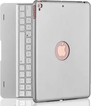 NOKBABO Keyboard for ipad 6th Generation, Compatible for ipad pro 9.7 inch,for ipad 5th Gen, for ipad Air 2 & 1 Keyboard, 130°Smart Folio Hard Back Cover, Ultra Slim, Auto Wake/Sleep - Silver