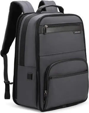 NOBLEMAN 20L Best Work Backpack Men, 1680D Fabric Heavy Duty Scratch Resistant Professional Business Office Laptop Backpack with USB Charging Port, Dry Wet Separation Backpacks 16 Inch Laptop (Gray)