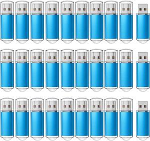 RAOYI 100 Pack 1GB 1G USB Flash Drive USB 2.0 Memory Stick Bulk Thumb Drive Pen Drive Jump Drive-Blue