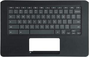 Partsatoz Laptop Palmrest Upper Case Top Cover with Keyboard C Cover Replacement for HP Chromebook 14 14A G5 TPN-Q204 14-CA 14-DB L14355-001 L14356-001 L14354-001 L46581-001 L46013-001