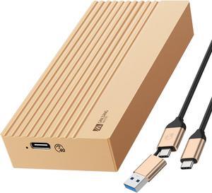 40Gbps M.2 NVMe SSD Enclosure Adapter, Aluminum USB 4.0 Type-C to M-Key 2280 Solid State Drive External Case, Compatible with Thunderbolt 3/4 USB4.0/3.2/3.1/3.0, USB C to C/A Cable Included