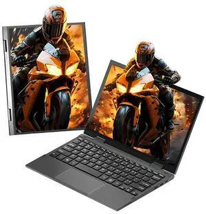 ZWYING 2-in-1 Mini Laptop: 10.95" 2K FHD IPS Touchscreen, N95 CPU,16GB DDR5 RAM 1TB SSD, Metal Body, Win 11 Pro/Office 2019, Full-Function Type-C, Fingerprint Sensor, Backlit Keyboard (16G+1TB)