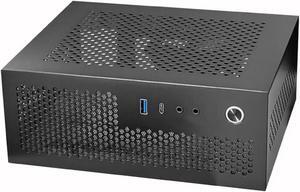 Goodisory A09 Black Typec(10g)+USB3.0 Black Mini-ITX 0.8mm SPCC Desktop Computer Case Fit in Flex PSU